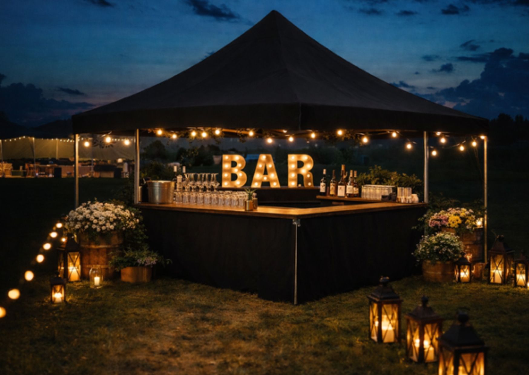 Tente buvette en location par Tente & Événement